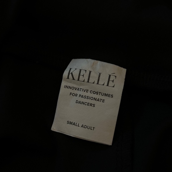 Kelle Costumes Trendsetter bodysuit shorts black contemporary jazz dance costume - Picture 4 of 6